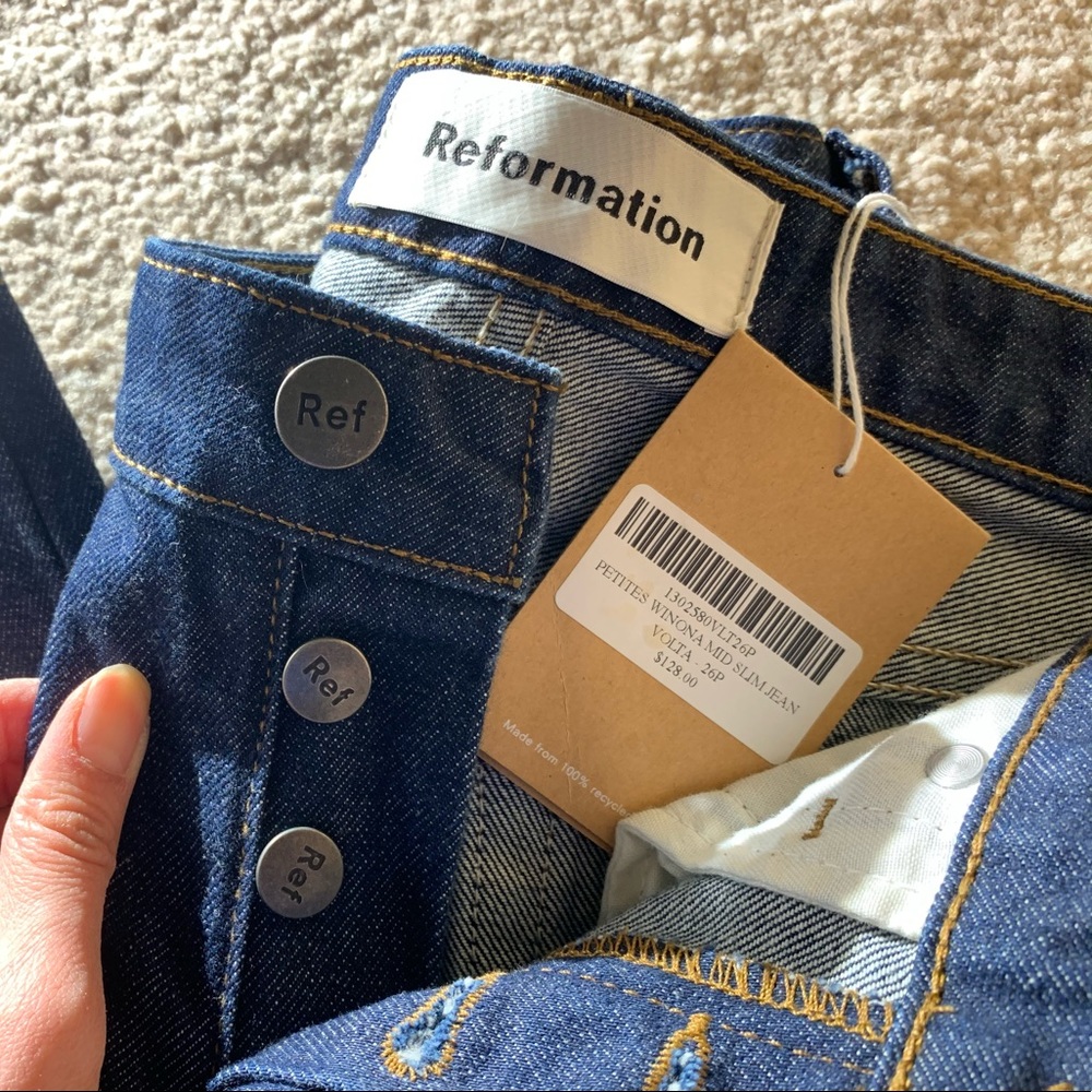 reformation petities winona mid slim jeans
